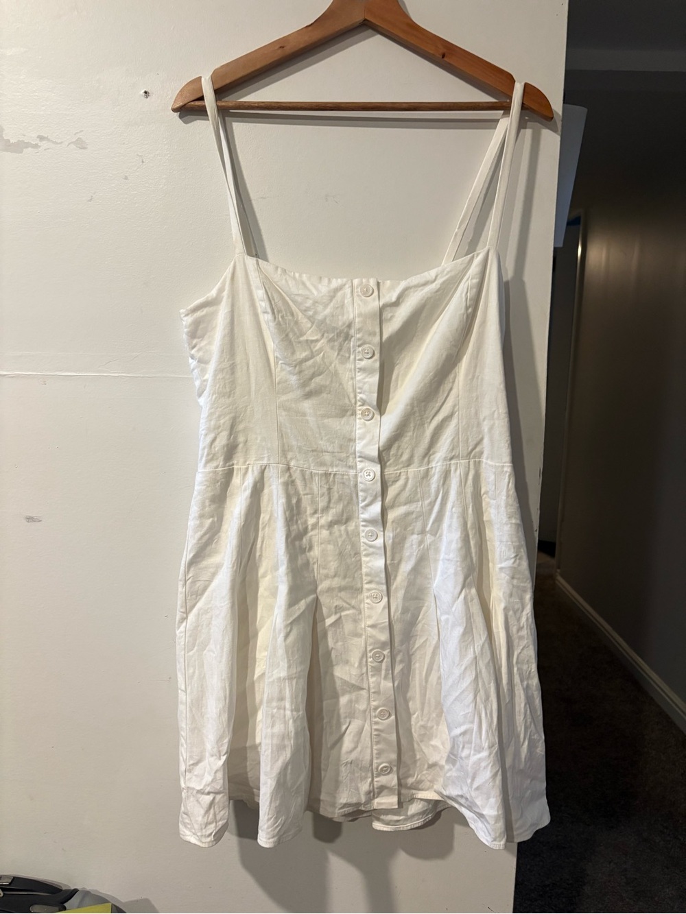 Reformation Cream Smocked Bodice Sundress